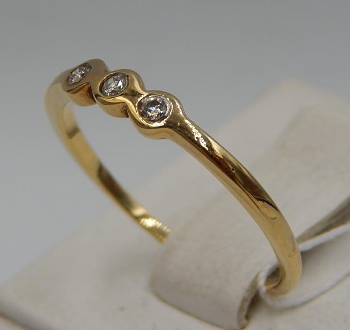 Кольцо из желтого золота с бриллиантом (-ми) (31539609) 2