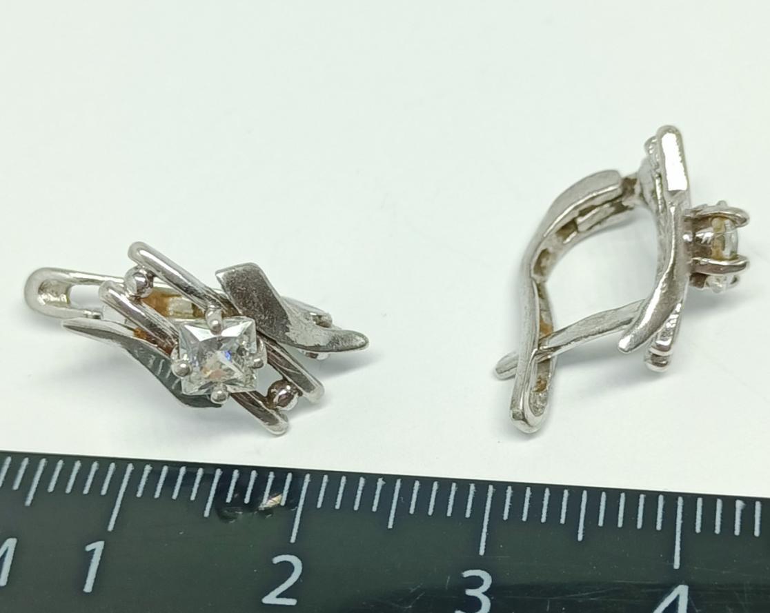 Срібні сережки з цирконієм (33596433) 2