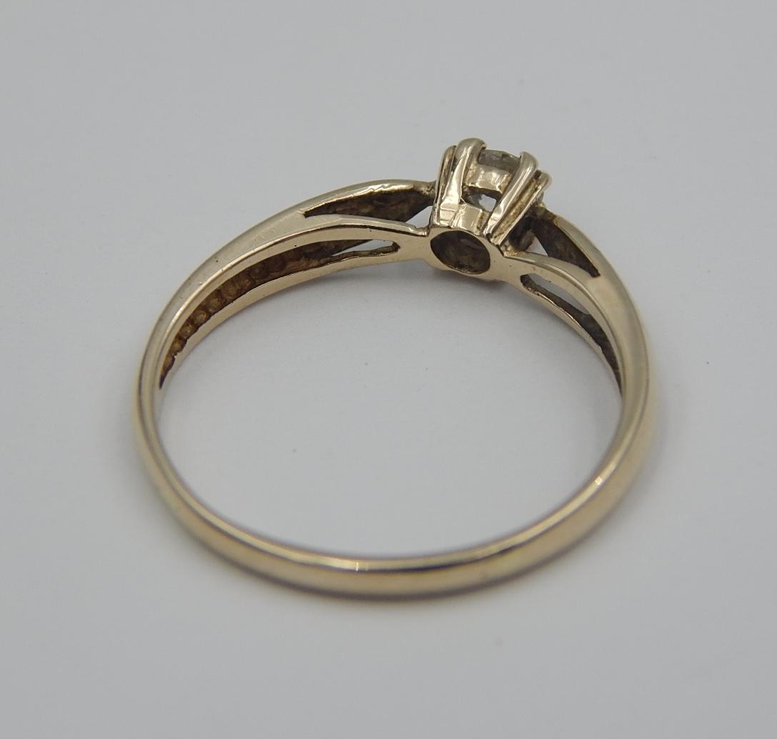 Кольцо из белого золота с бриллиантом (-ми) (32202911) 5
