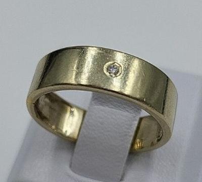 Каблучка з жовтого золота з діамантом (-ми) (30303544) 0