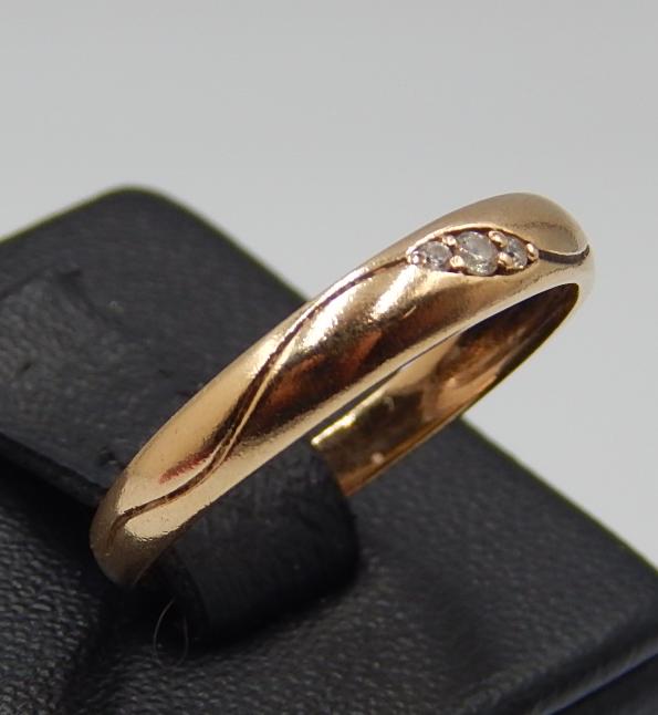 Кольцо из красного золота с цирконием (33431034)  2