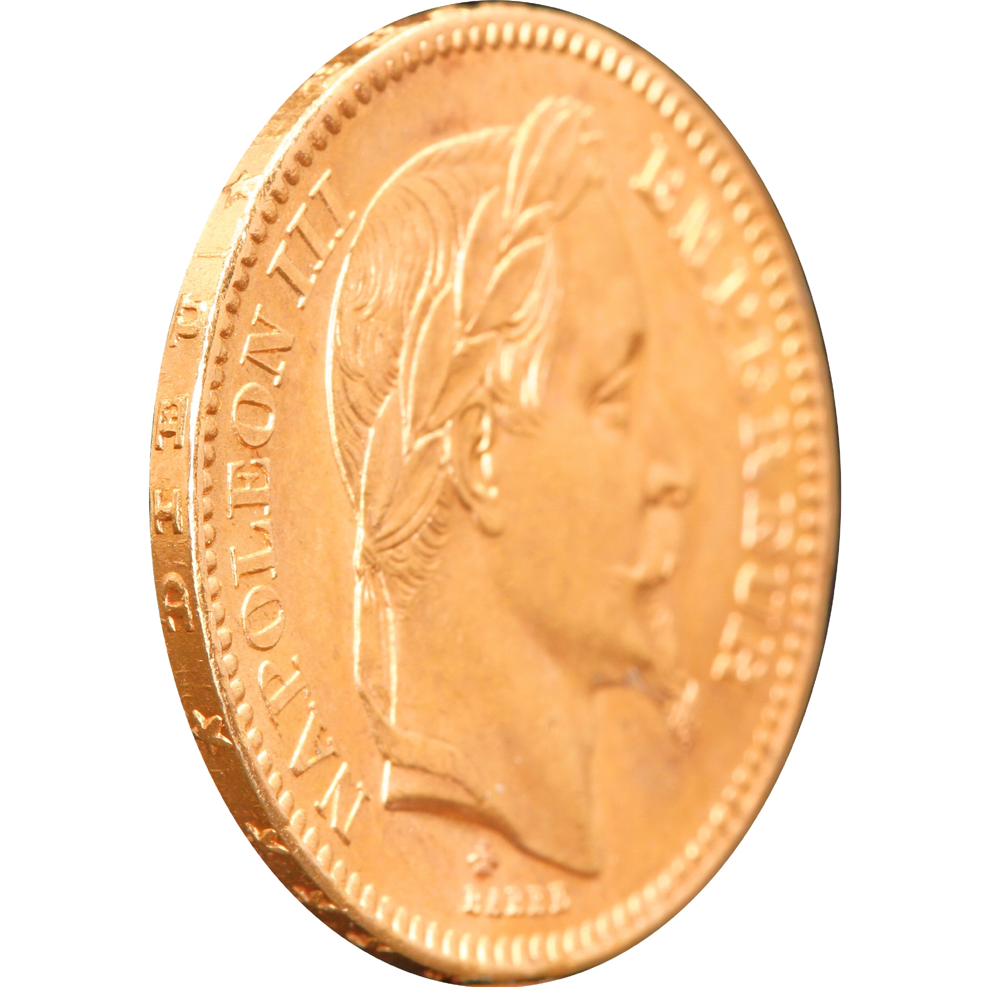 Золотая монета Наполеон III 20 франков 1866 Франция (33674799) 2