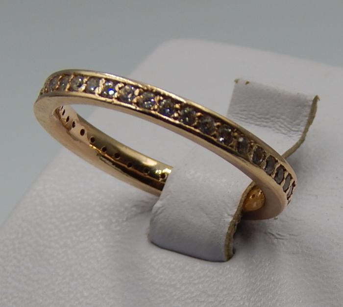 Кольцо из красного золота с цирконием (31795687) 1