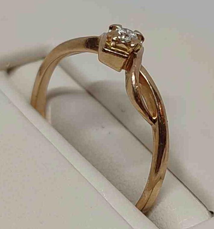 Кольцо из красного золота с бриллиантом (-ми) (28202290)  1