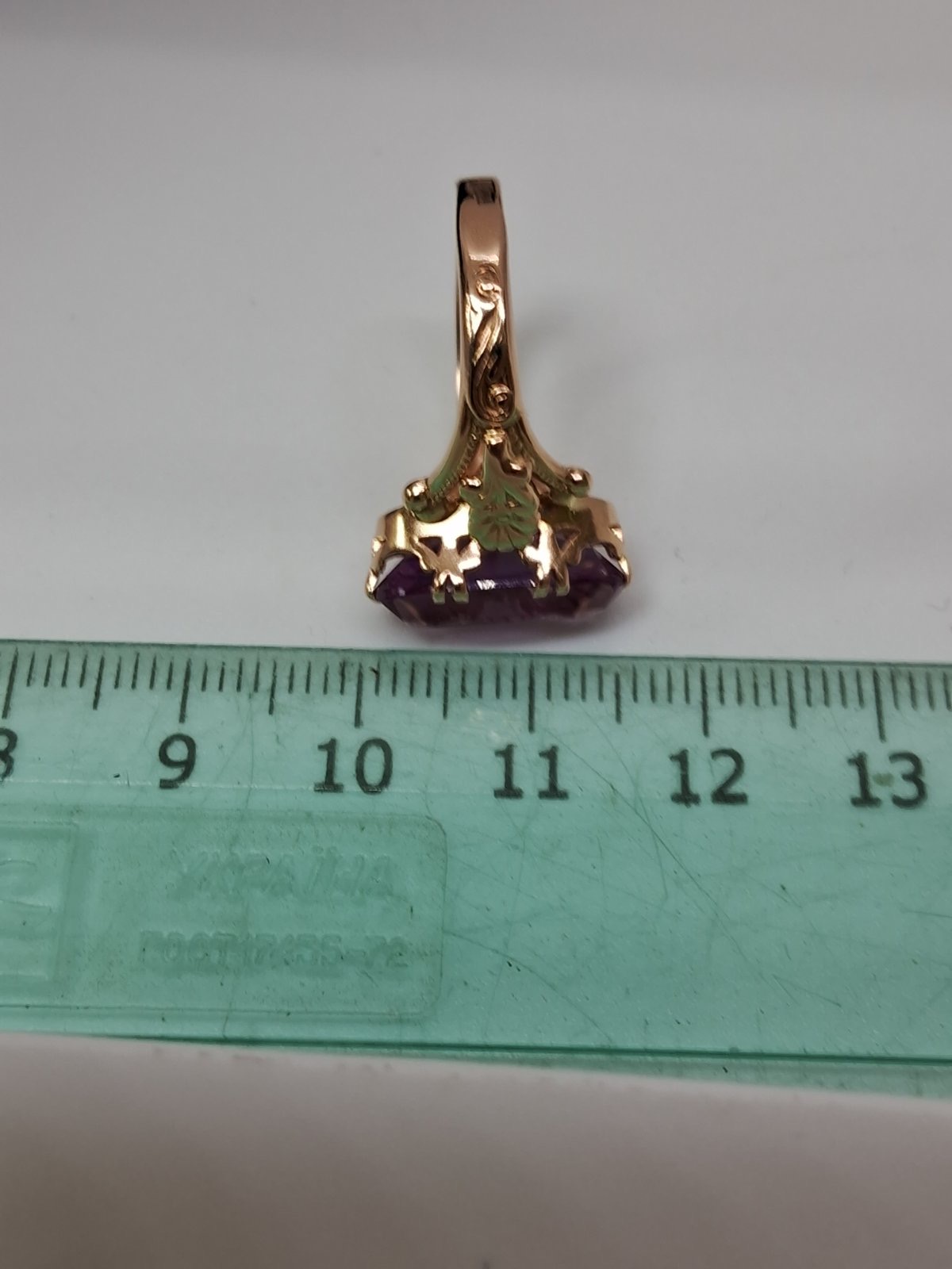 Кольцо из красного золота с корундом (32216167) 4