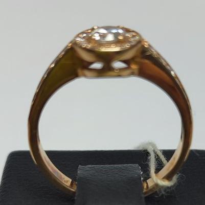 Кольцо из красного золота с цирконием (28336691) 1