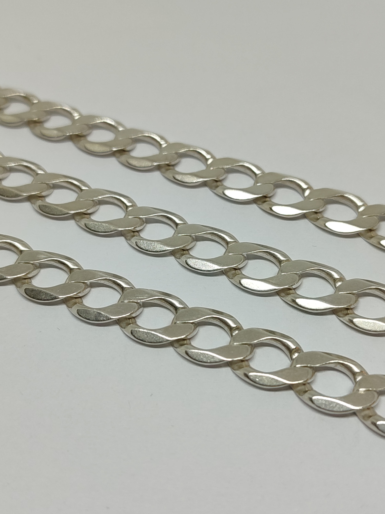Серебряная цепь с плетением панцирное (31647651) 2