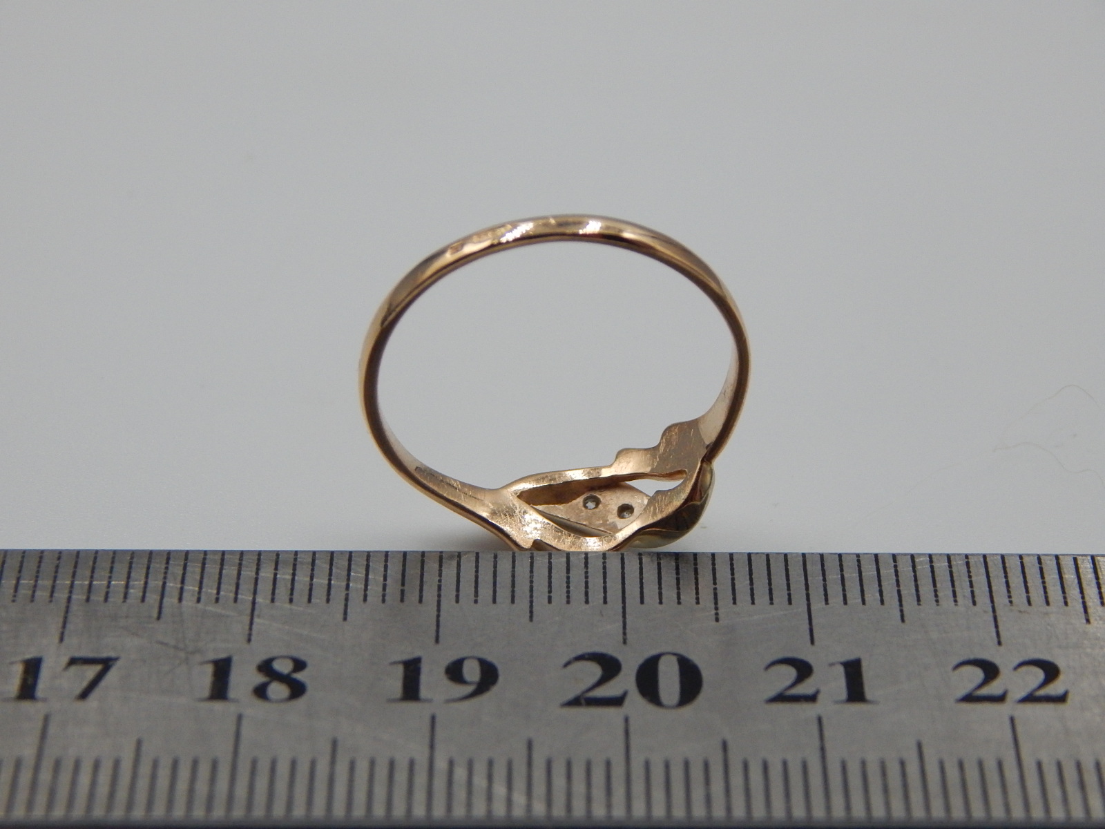 Кольцо из красного и белого золота с бриллиантом (-ми) (31646566) 3
