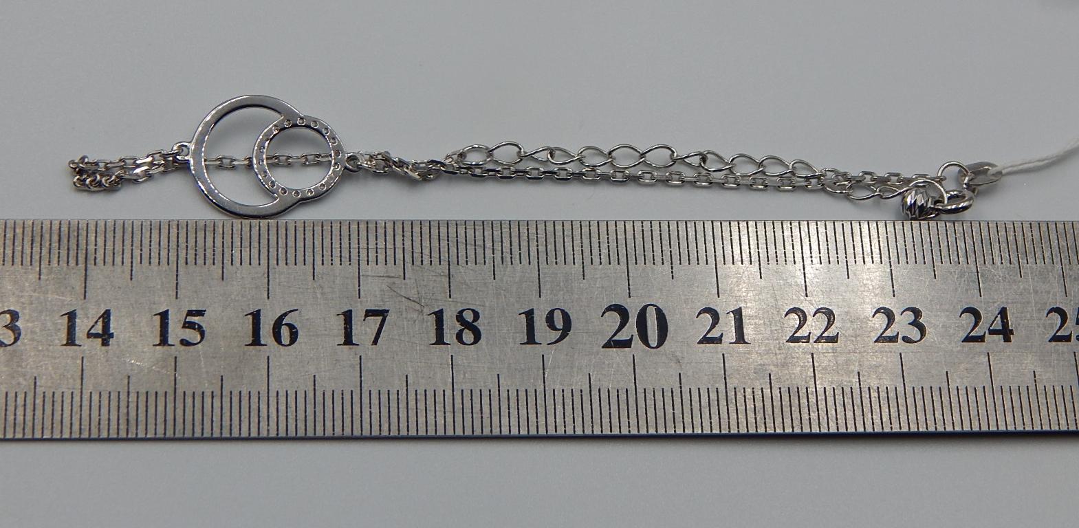 Срібний браслет із цирконієм (32658964) 4