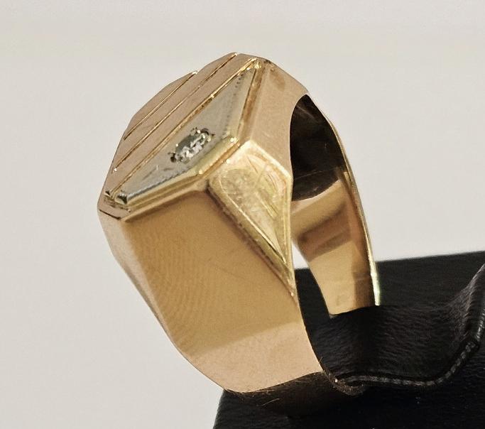 Перстень з червоного та білого золота з цирконієм (33237070) 2