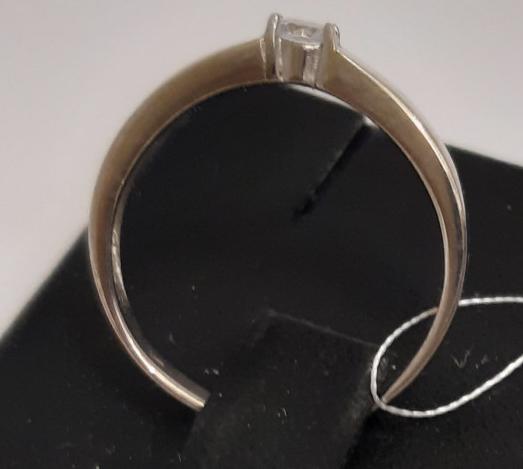 Серебряное кольцо с цирконием (30520424) 2
