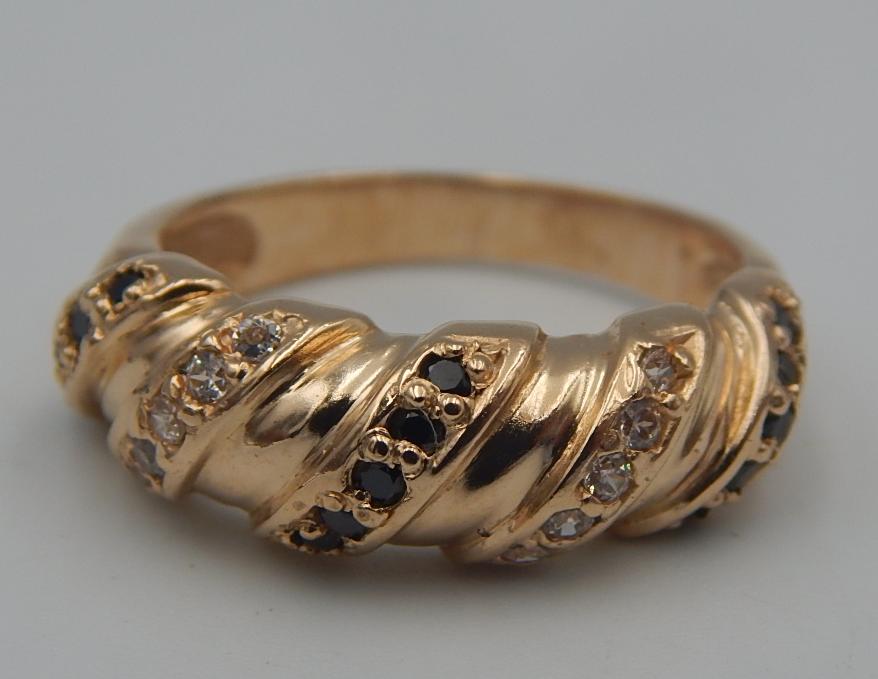 Кольцо из красного золота с цирконием (28354330) 5