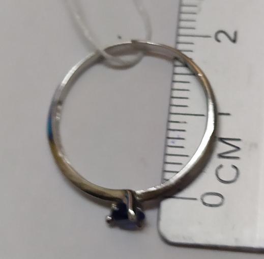 Серебряное кольцо с цирконием (29150898) 1