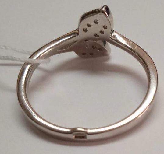 Серебряное кольцо с цирконием (29090208) 3