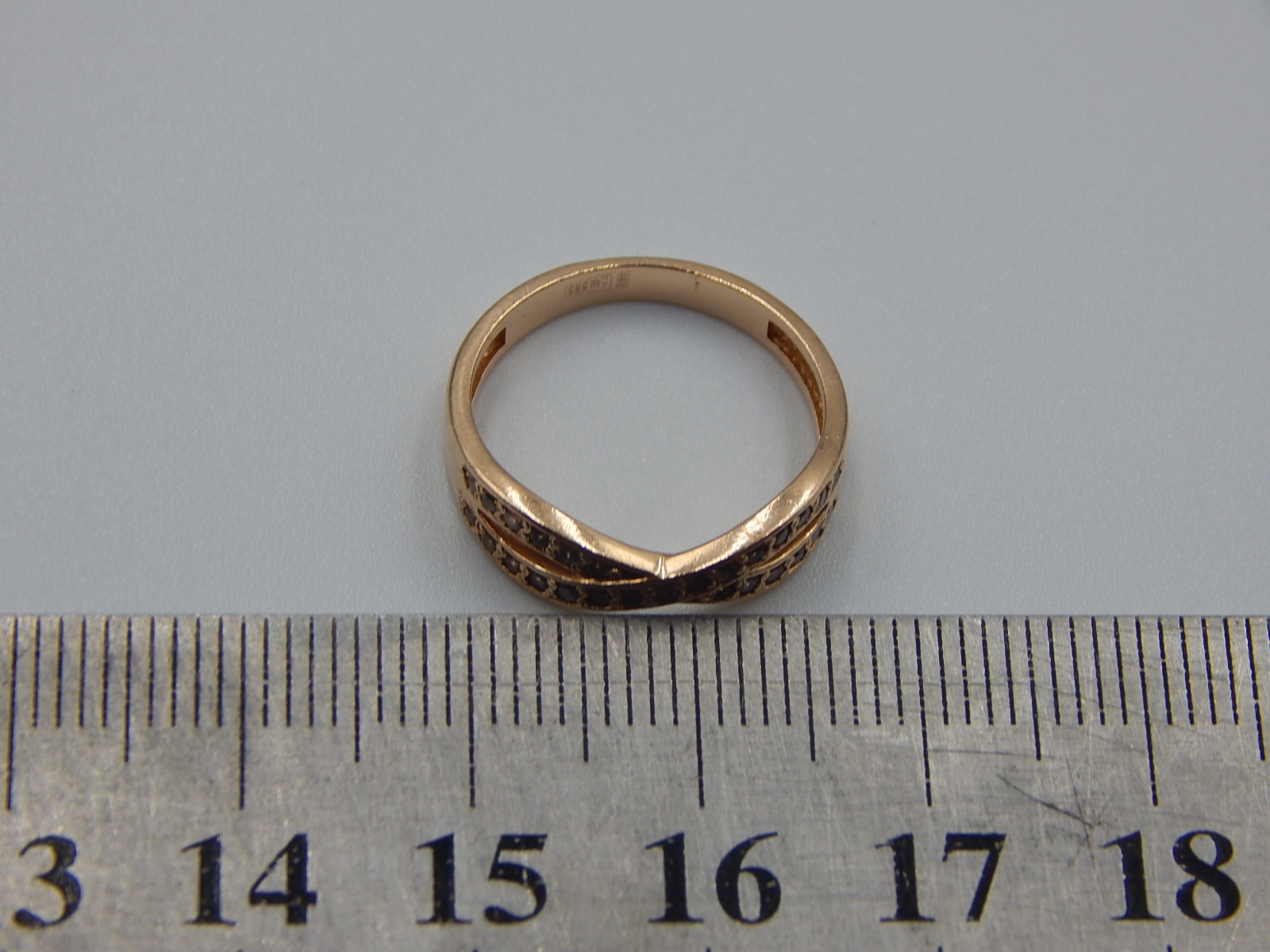 Кольцо из красного золота с цирконием (33684617) 4