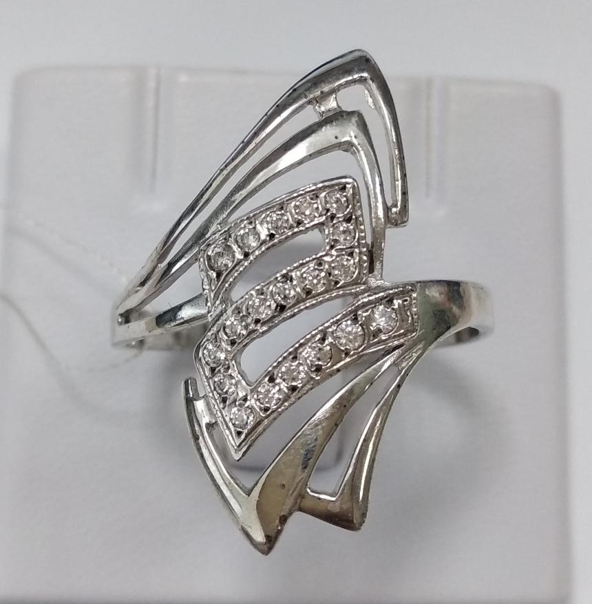 Серебряное кольцо с цирконием (30531510) 0
