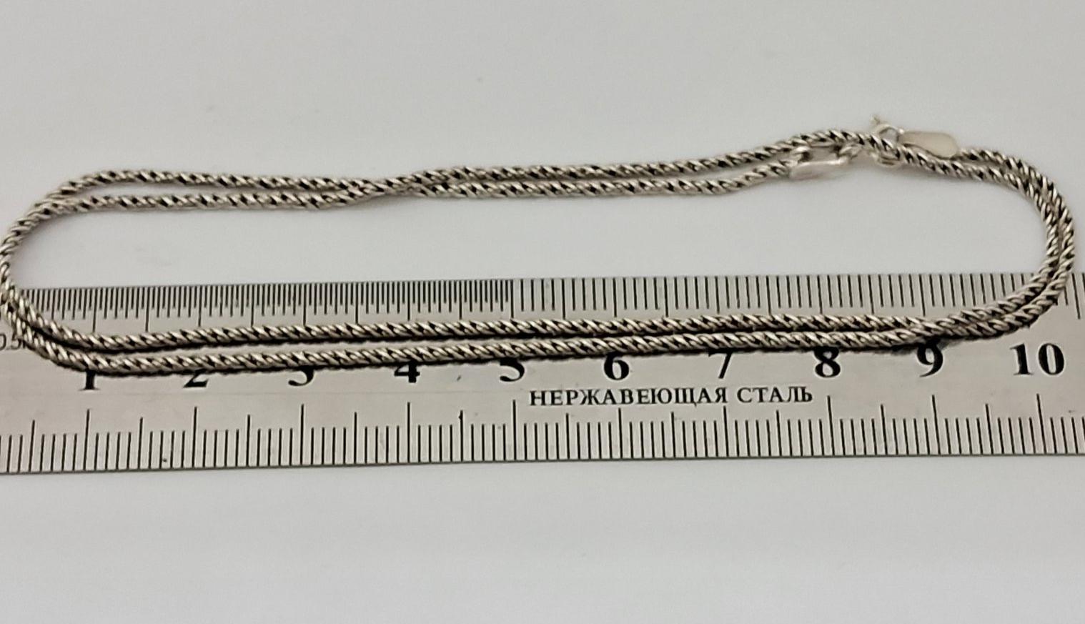Серебряная цепь с плетением Фантазийное (33679727) 4