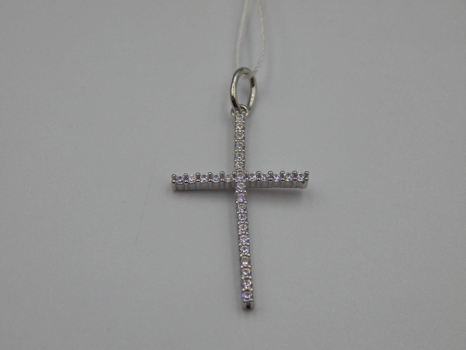 Срібний підвіс-хрест із цирконієм (33062809) 1