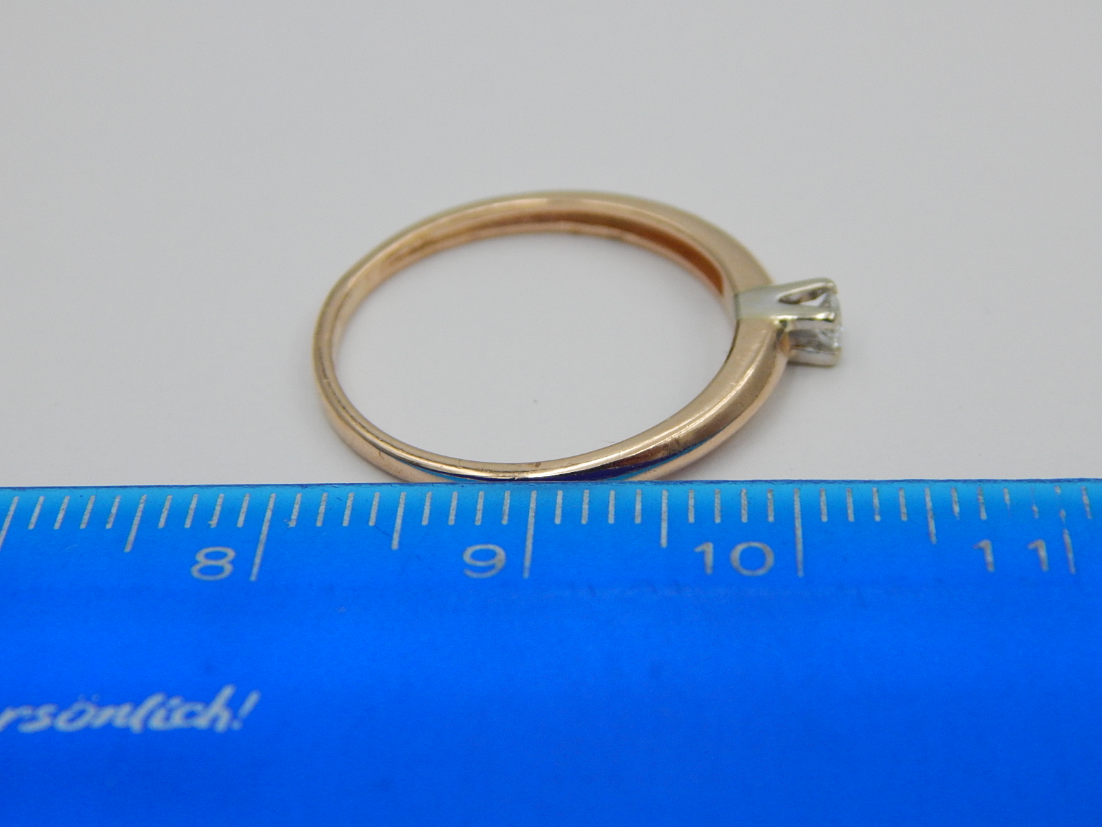 Кольцо из красного и белого золота с бриллиантом (-ми) (30718992) 5