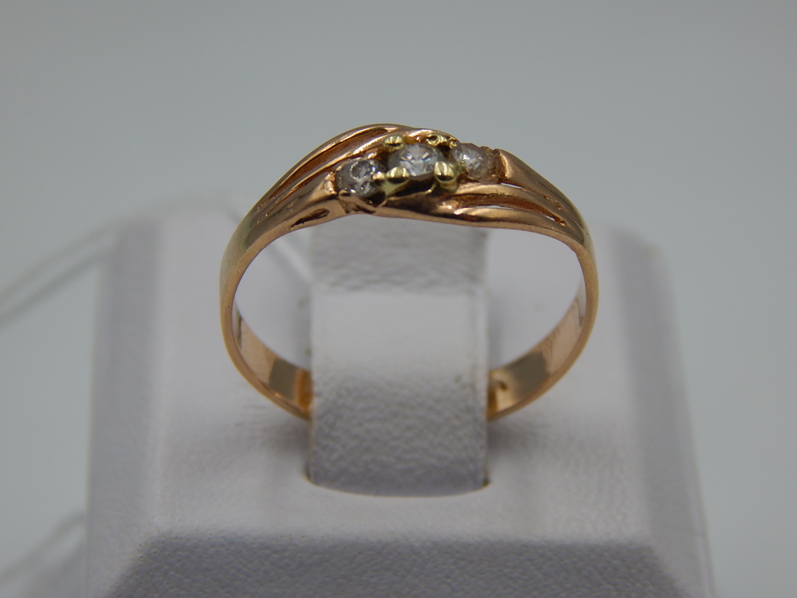 Кольцо из красного золота с цирконием (33644597) 0
