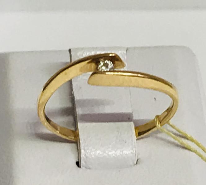 Кольцо из красного золота с цирконием (29285055) 1