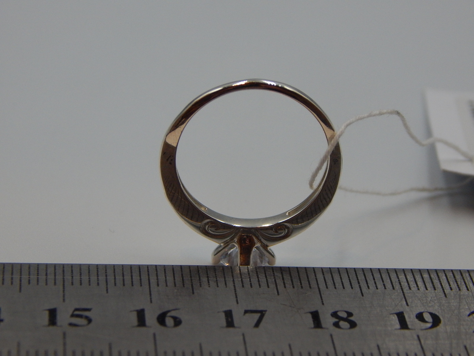 Серебряное кольцо с позолотой и цирконием (31969020) 3