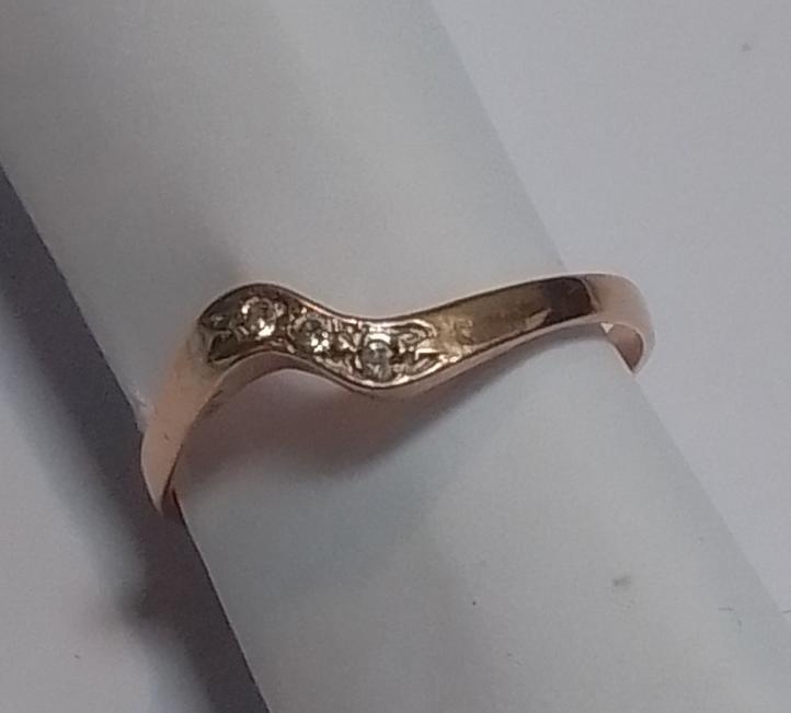 Кольцо из красного золота с цирконием (32526152)  2