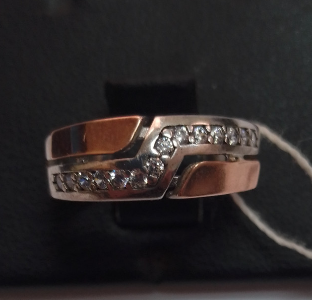 Серебряное кольцо с цирконием (30307335) 0