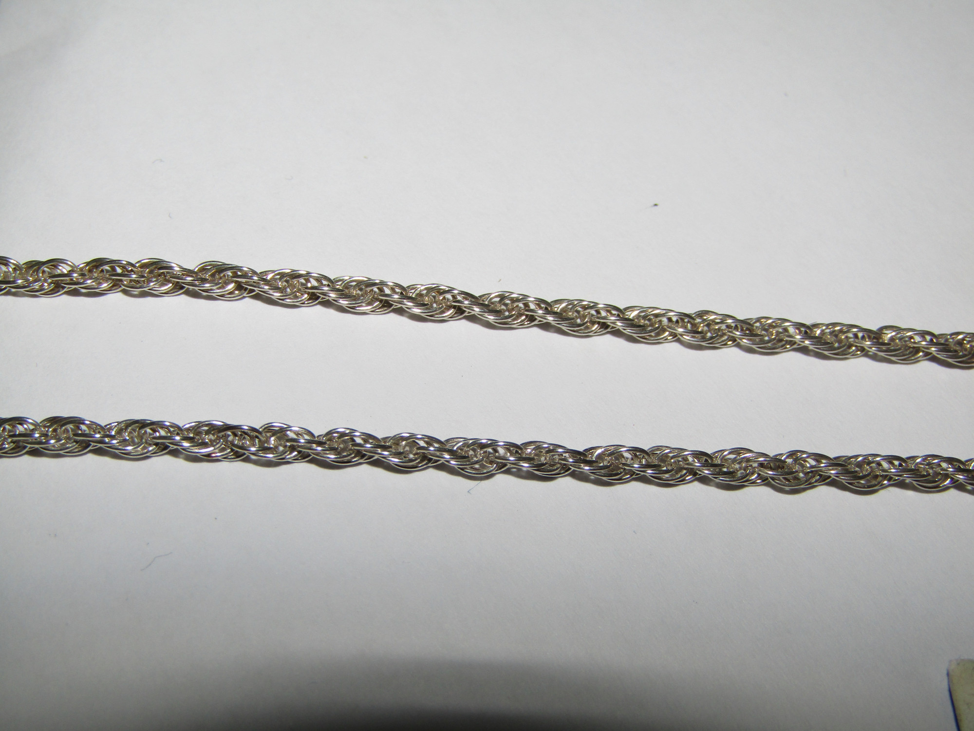 Серебряная цепь с плетением Кордовое (28954167) 2