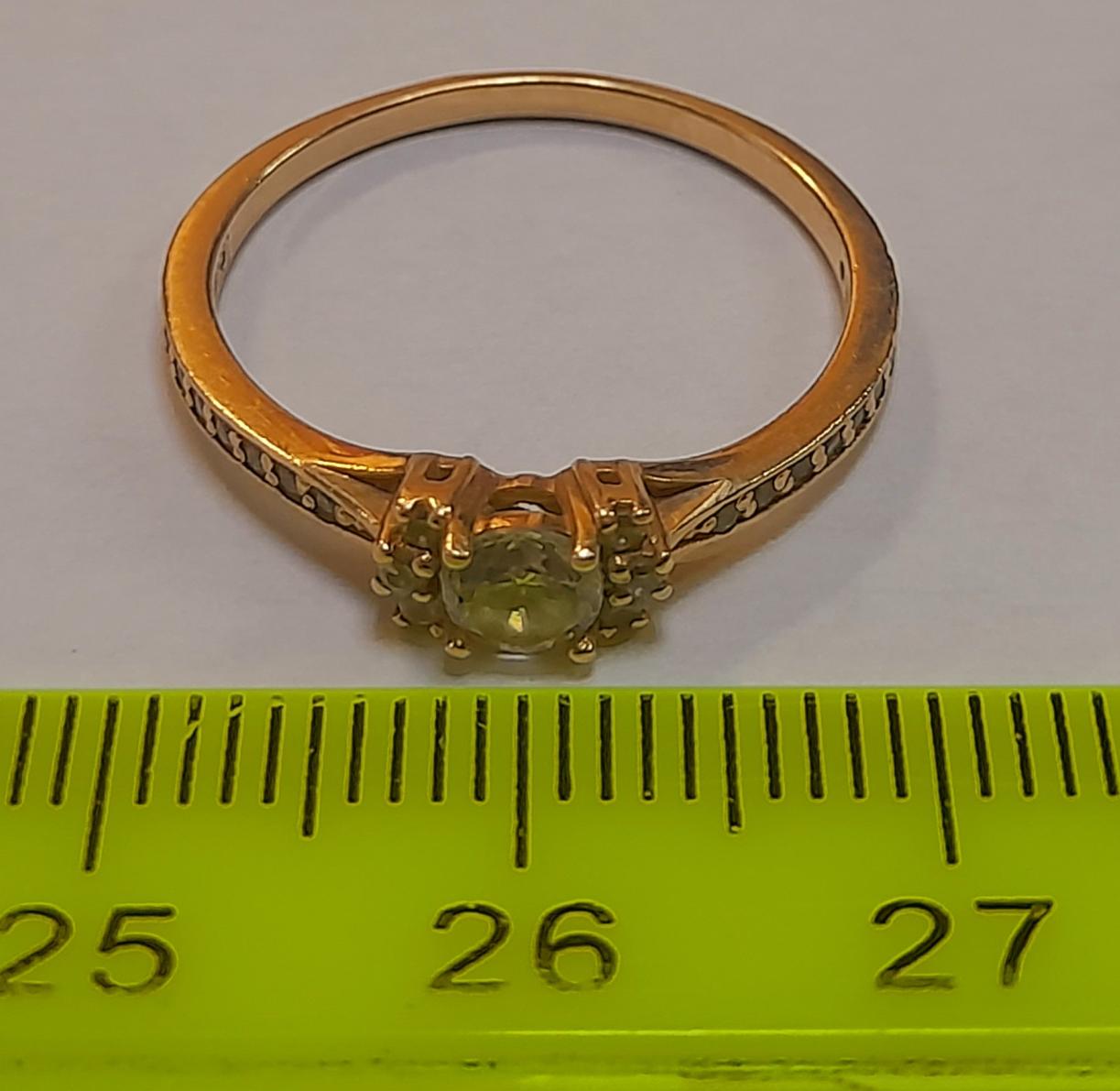 Кольцо из красного золота с цирконием (33725036)  3