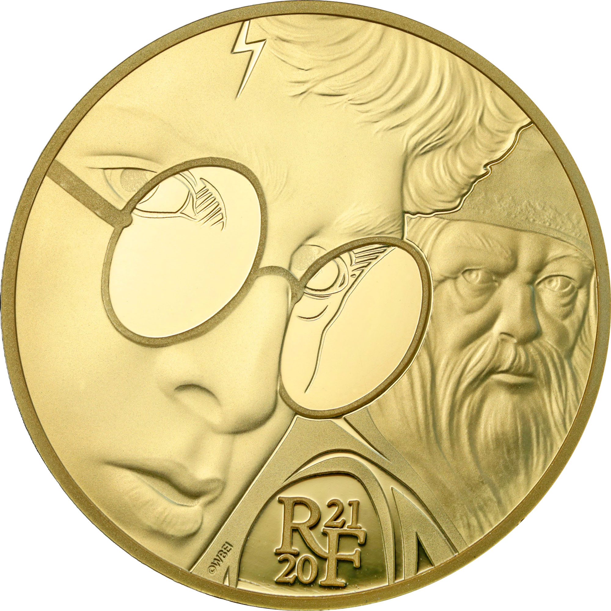 Золота монета 1/4oz Гаррі Поттер І Дамблдор 50 Євро 2021 Франція (33214275) 11
