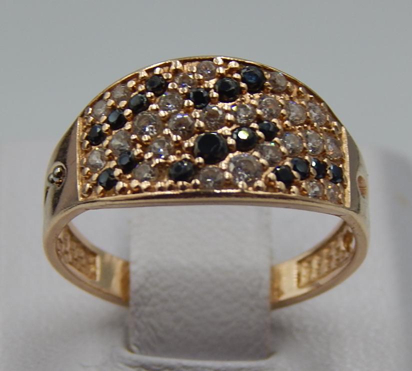 Кольцо из красного золота с цирконием (31878317)  0
