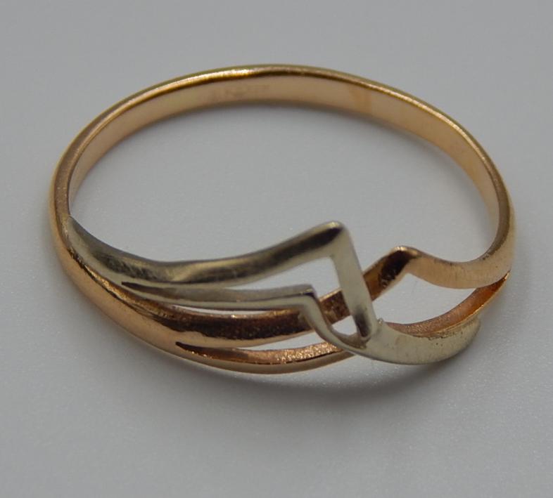 Кольцо из красного и белого золота (31986968)  2