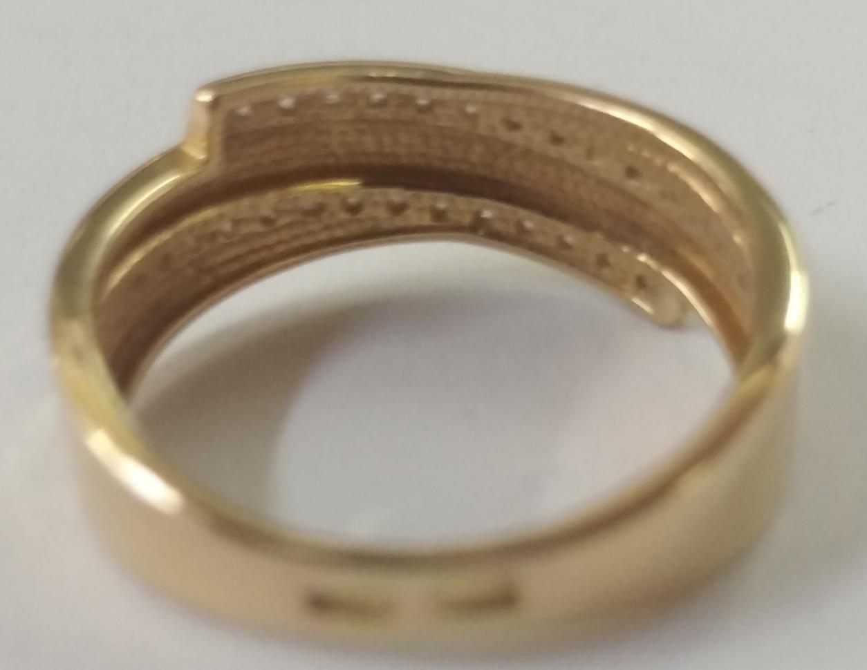 Кольцо из красного золота с цирконием (31986864)  3