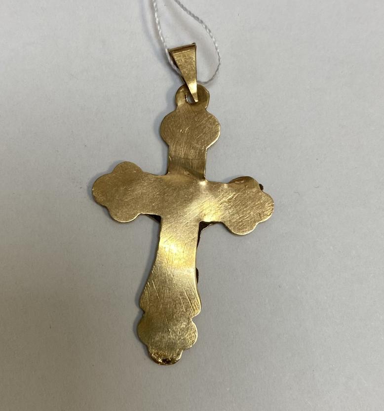 Підвіс-хрест з червоного золота (33958033) 1