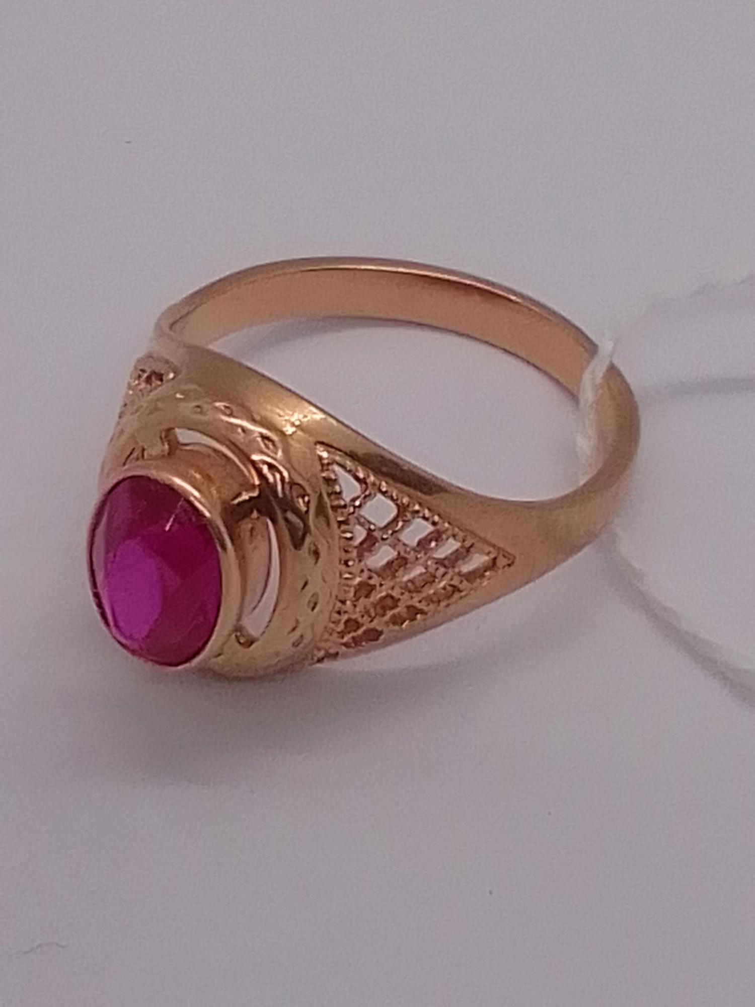 Кольцо из красного золота с природный самоцвет (33783285) 2