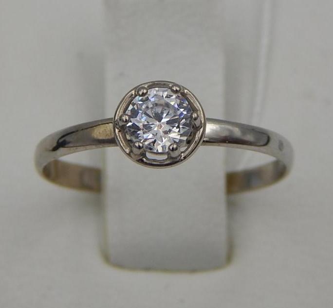 Серебряное кольцо с цирконием (30515097) 0