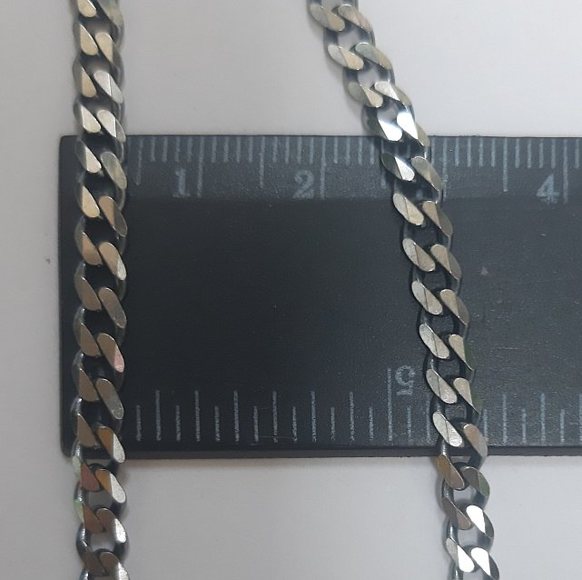 Серебряная цепь с плетением панцирное (32115358) 1