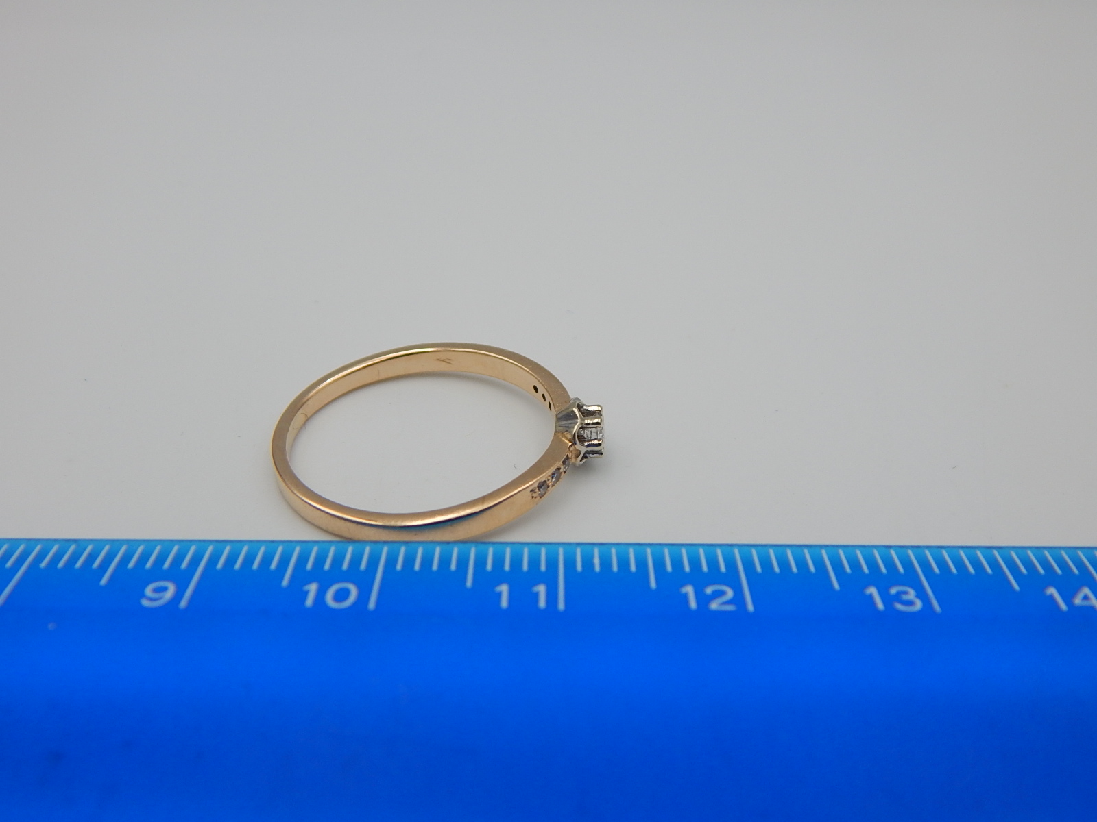 Кольцо из красного и белого золота с бриллиантом (-ми) (26548148) 4