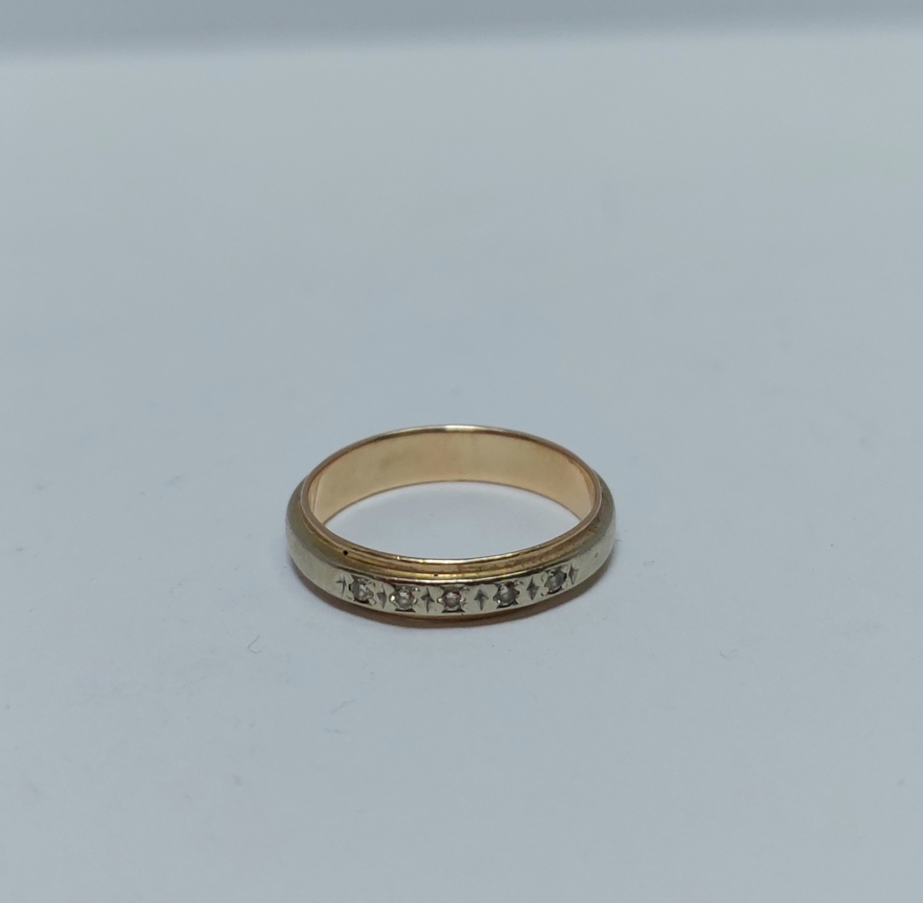Обручальное кольцо из красного и белого золота с бриллиантом (-ми) (33511484) 3