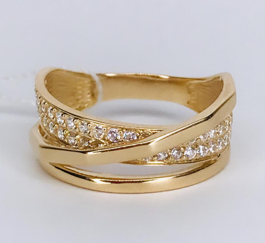 Кольцо из красного золота с цирконием (33966480)  0