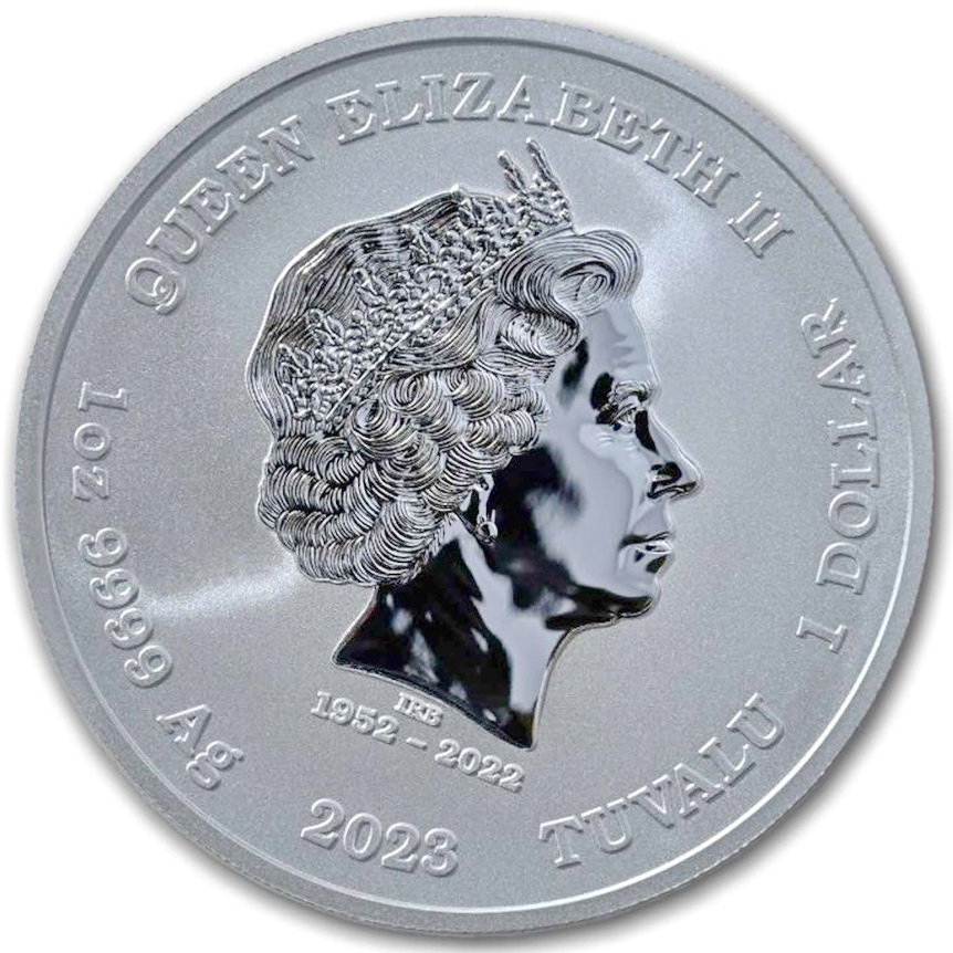 Серебряная монета 1oz Боги Олимпа Артемида 1 доллар 2023 Тувалу (32567106) 1