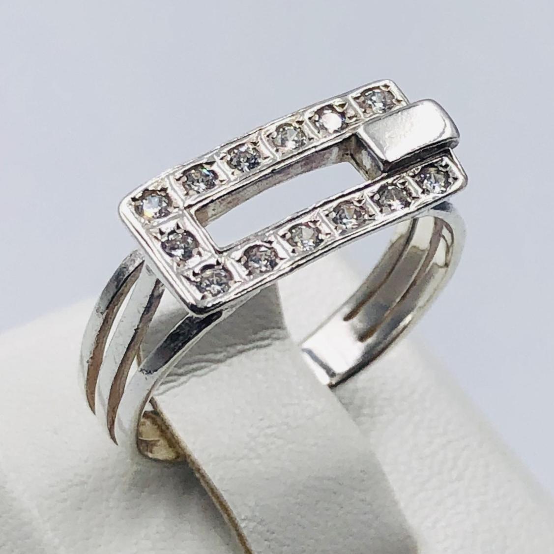 Серебряное кольцо с цирконием (33894579) 0