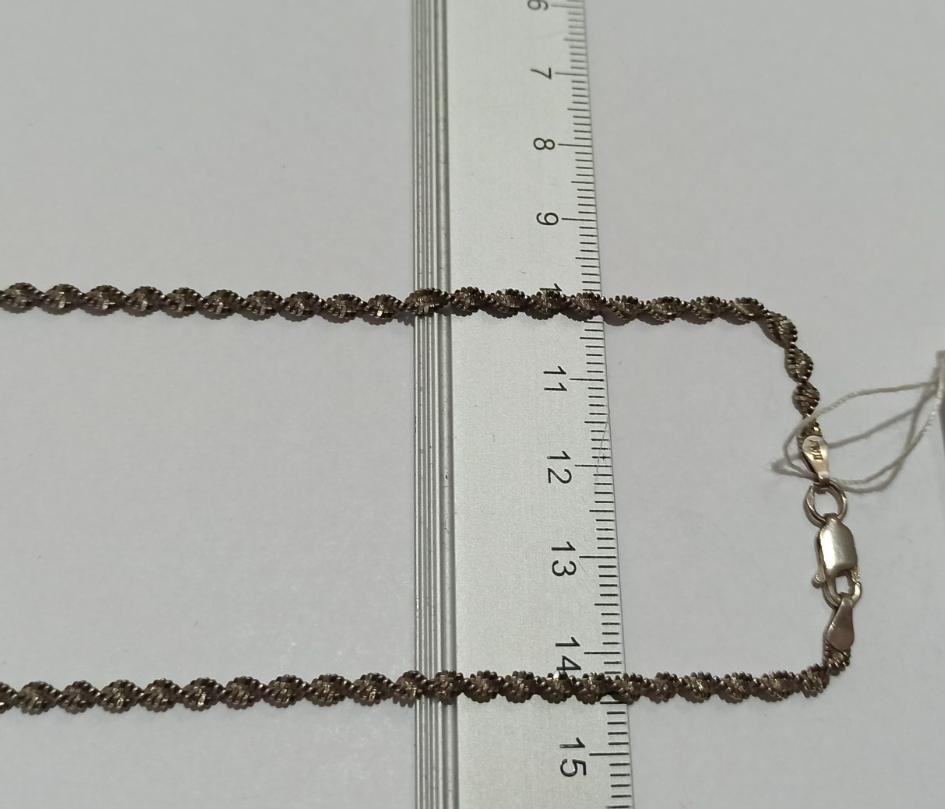 Серебряная цепь с плетением Фантазийное (30504949) 1