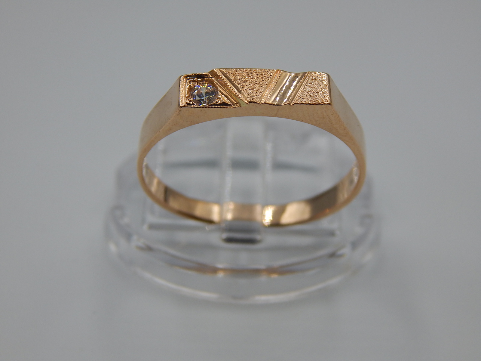 Перстень з червоного золота з цирконієм (33477366) 1