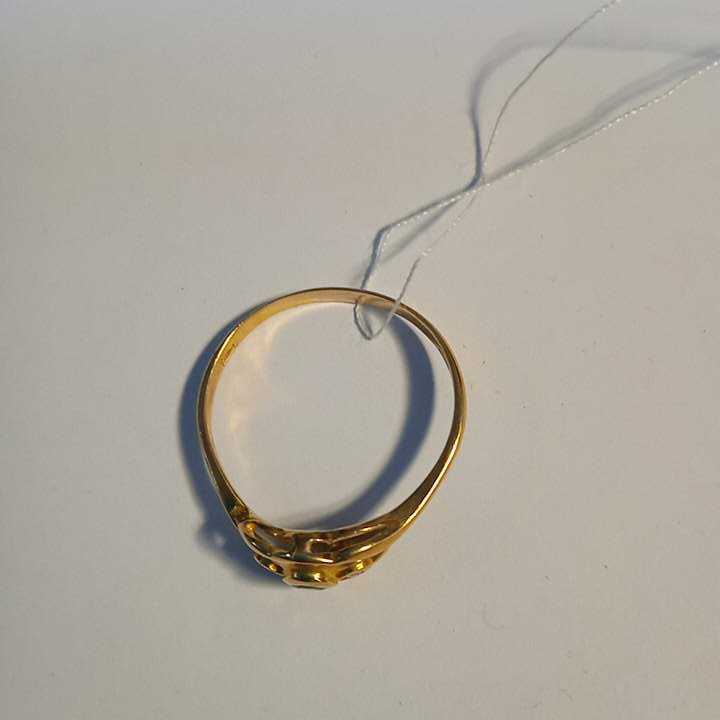 Кольцо из красного золота с сапфиром и бриллиантом (-ми) (27416657)  1