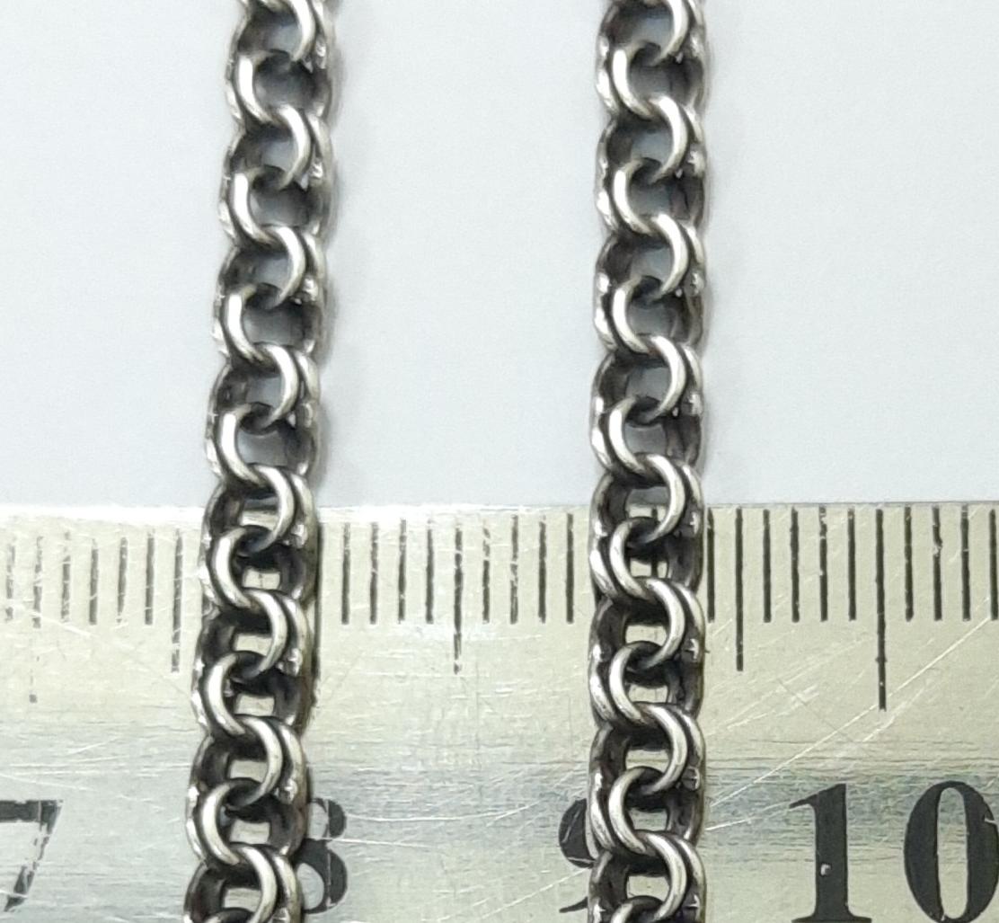 Серебряная цепь с плетением Бисмарк (33000582) 2