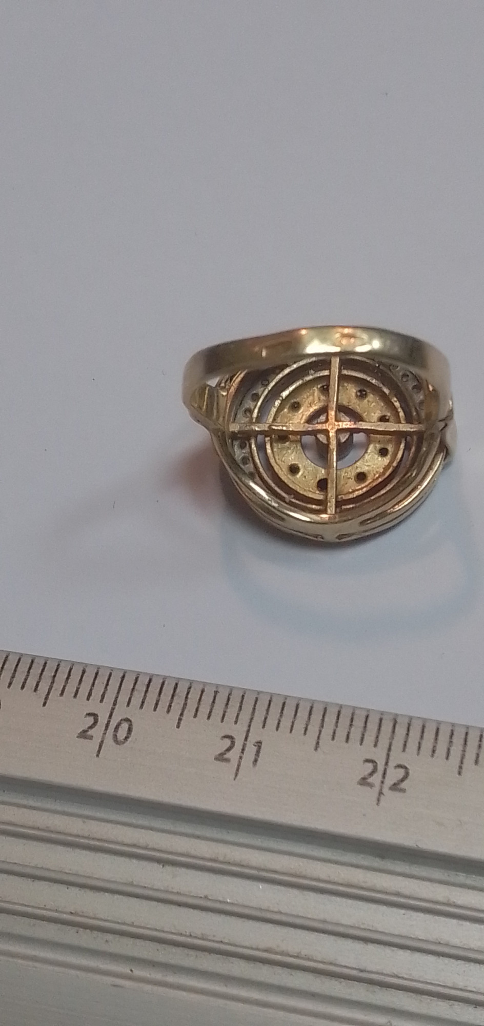 Кольцо из красного золота с цирконием (32303837) 6