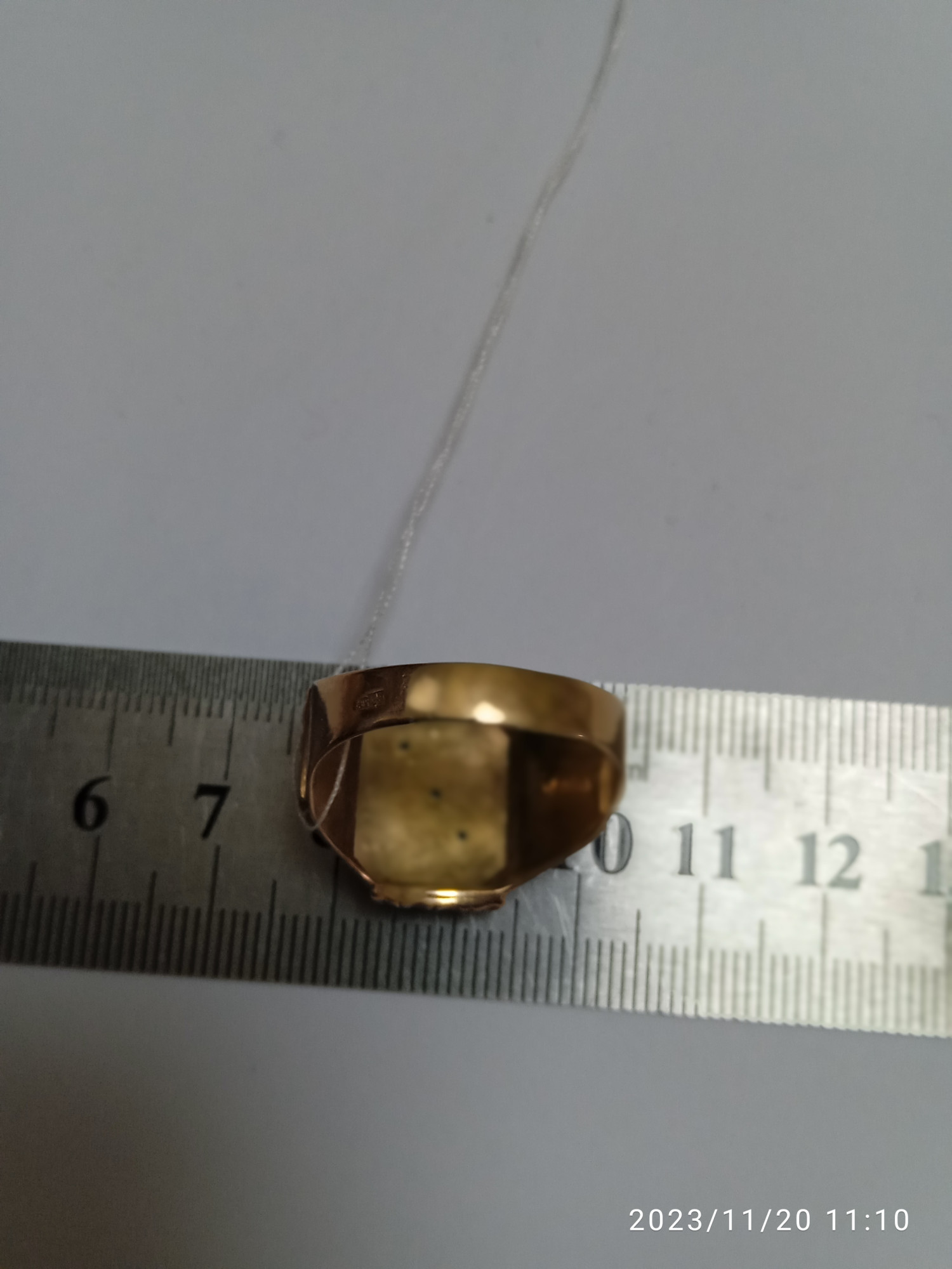 Перстень из красного золота с цирконием (32359264) 4