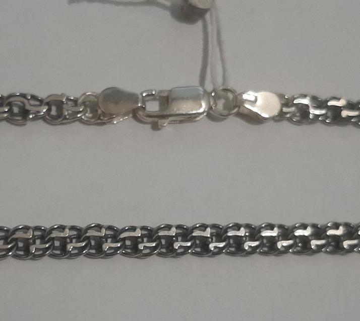 Срібний ланцюг із плетінням Бісмарк (30181026) 0
